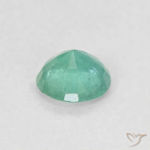 Esmeralda Verde esmeralda frío natural de 0.15 ct, Redondo, SI