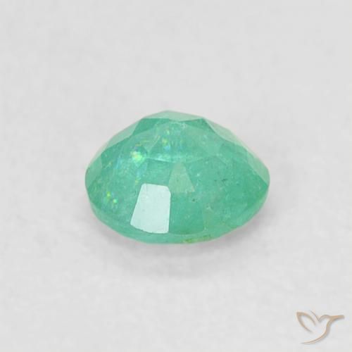 Esmeralda Verde claro natural de 0.18 ct, Redondo, SI