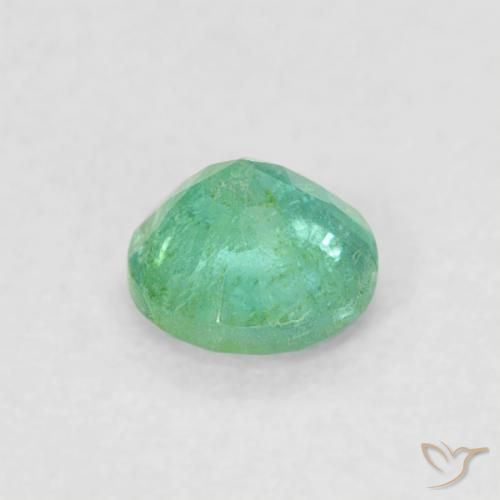 Esmeralda Verde menta intenso natural de 0.17 ct, Redondo, SI