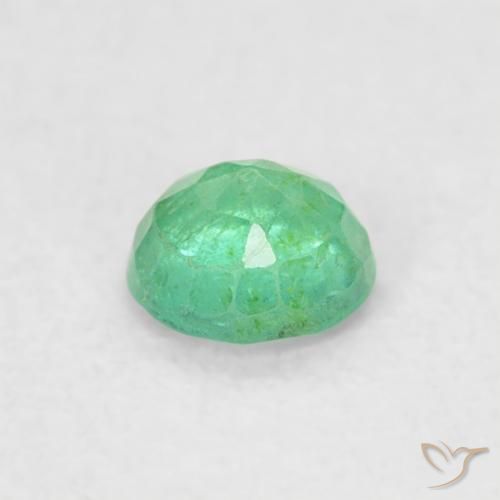 Esmeralda Verde eléctrico natural de 0.17 ct, Redondo, SI