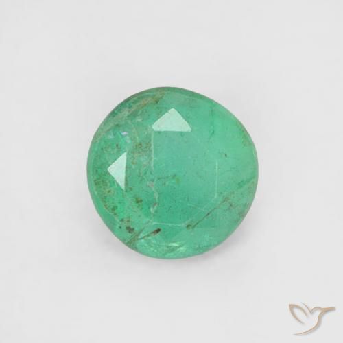 0.16ct Natural Verde medio Esmeralda, Redondo, SI, Photo A