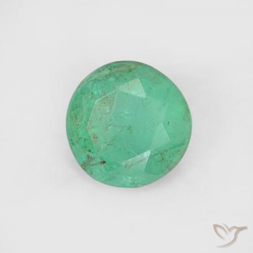 Esmeralda Verde medio natural de 0.16 ct, Redondo, SI