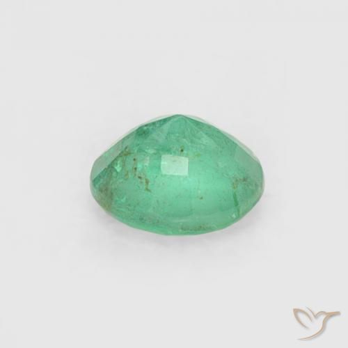 Esmeralda Verde medio natural de 0.16 ct, Redondo, SI
