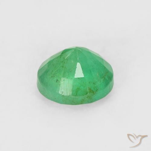 Esmeralda Verde claro natural de 0.19 ct, Redondo, SI