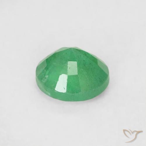 Esmeralda Verde frío natural de 0.16 ct, Redondo, SI