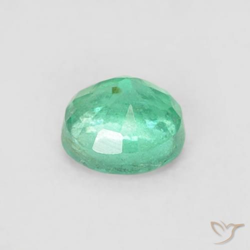 Esmeralda Verde azul natural de 0.18 ct, Redondo, SI