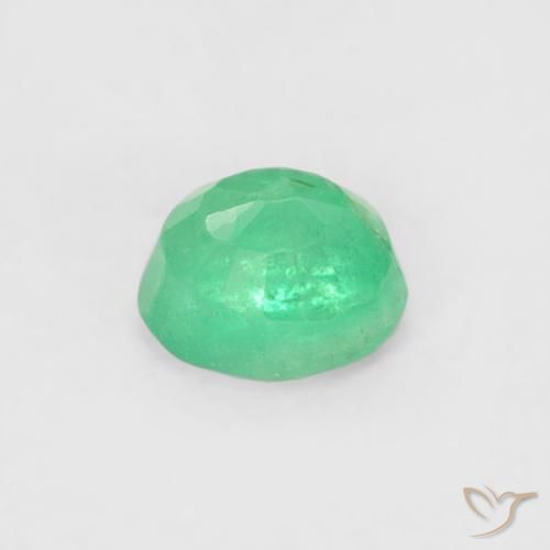Esmeralda Verde brillante natural de 0.17 ct, Redondo, SI