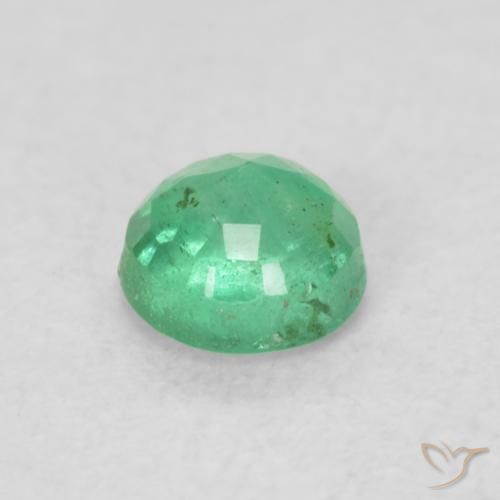 Esmeralda Verde claro natural de 0.20 ct, Redondo, SI