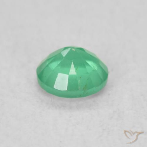 Esmeralda Verde intenso natural de 0.17 ct, Redondo, SI