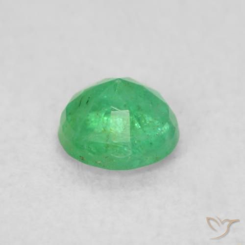 Esmeralda Verde claro natural de 0.17 ct, Redondo, SI