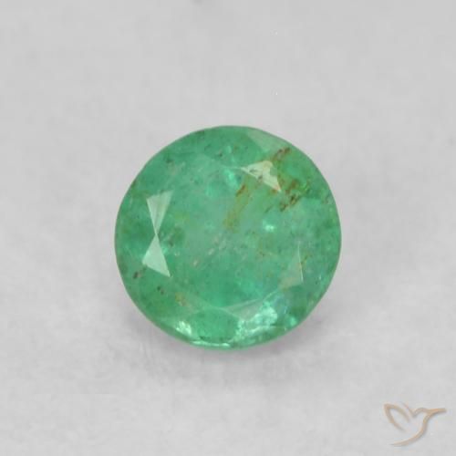0.16ct Natural Verde jade Esmeralda, Redondo, SI