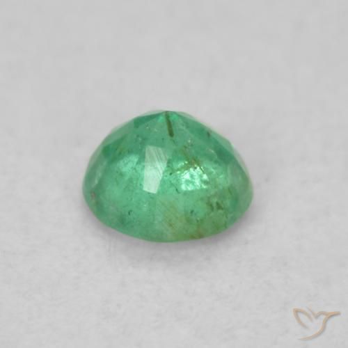 Esmeralda Verde jade natural de 0.16 ct, Redondo, SI