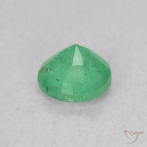 Esmeralda Verde intenso natural de 0.17 ct, Redondo, SI
