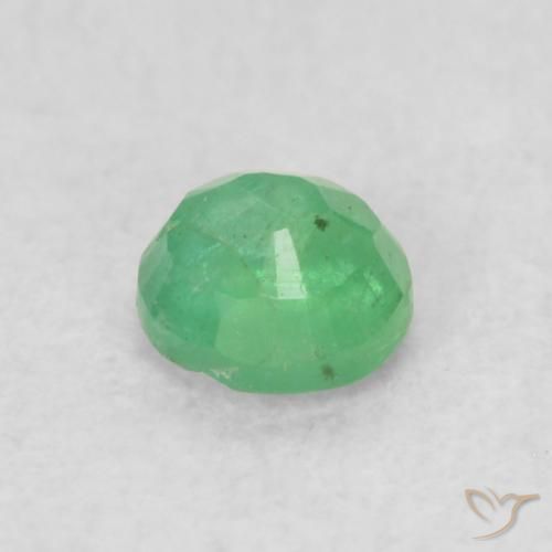 Esmeralda Verde eléctrico natural de 0.19 ct, Redondo, SI