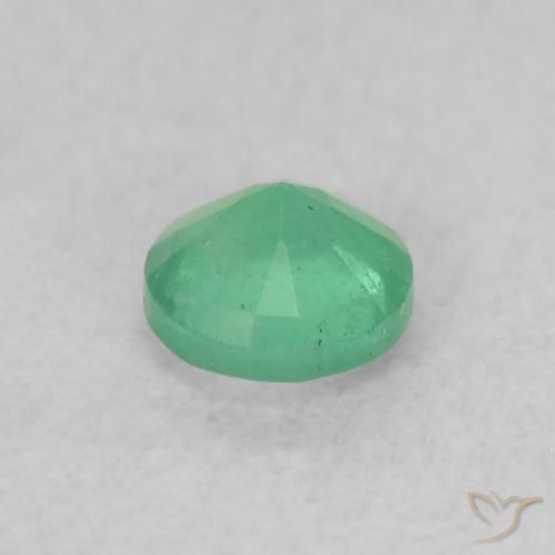 Esmeralda Verde medio natural de 0.17 ct, Redondo, SI