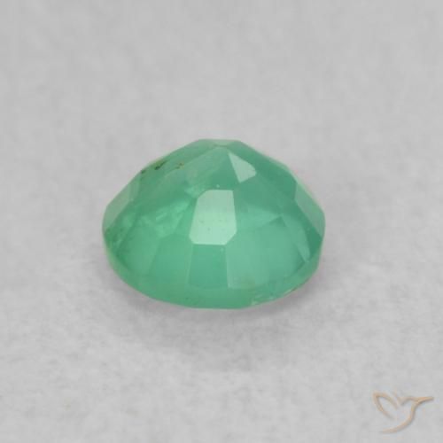 Esmeralda Verde helecho intenso natural de 0.18 ct, Redondo, SI