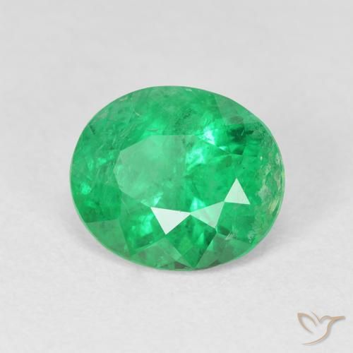 Esmeralda Verde intenso natural de 2.38 ct, Ovalada, VS-SI