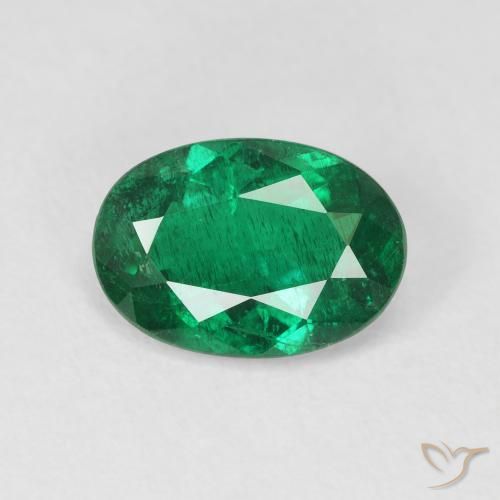 1.86ct Natural Verde oscuro Esmeralda, Ovalada, VS-SI