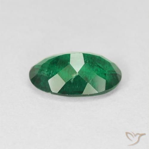Esmeralda Verde oscuro natural de 1.86 ct, Ovalada, VS-SI