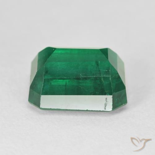 Esmeralda Verde oscuro natural de 5.91 ct, Corte Octágono / Esmeralda, VS-SI