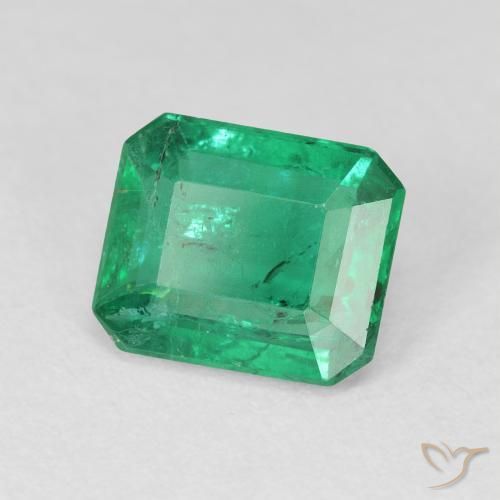 Esmeralda Verde azulado natural de 2.46 ct, Corte Octágono / Esmeralda, VS-SI