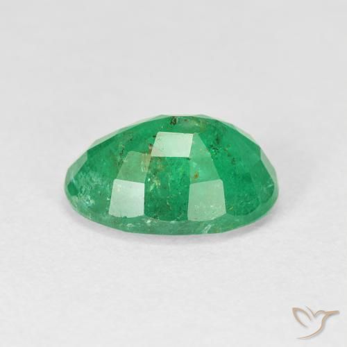 Esmeralda Verde medio natural de 3.38 ct, Ovalada, VS-SI