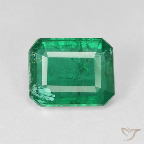 4.49ct Natural Verde frío Esmeralda, Corte Octágono / Esmeralda, VS-SI, Photo A