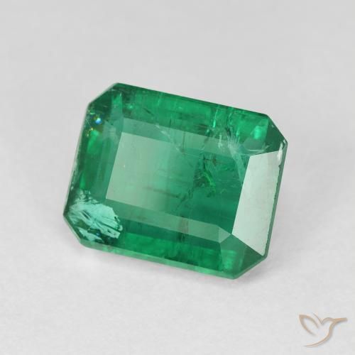 Esmeralda Verde frío natural de 4.49 ct, Corte Octágono / Esmeralda, VS-SI