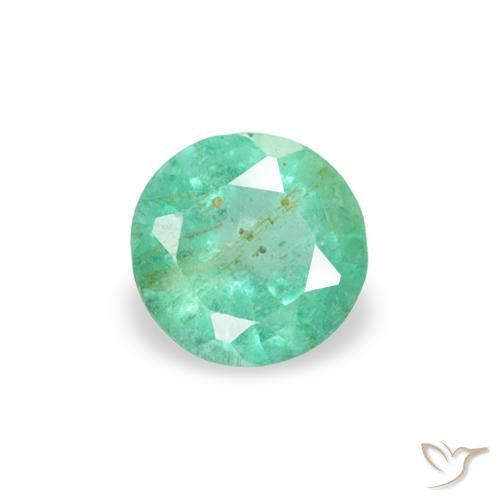 0.16ct Natural Verde esmeralda frío Esmeralda, Redondo, SI