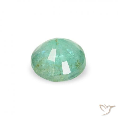 Esmeralda Verde esmeralda frío natural de 0.16 ct, Redondo, SI