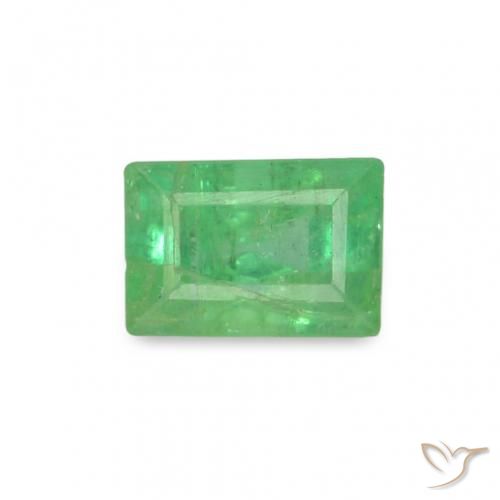 Esmeralda verde natural de 0,18 ct, baguette, SI