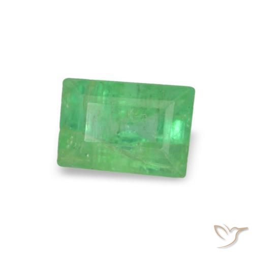 Esmeralda verde natural de 0,18 ct, baguette, SI
