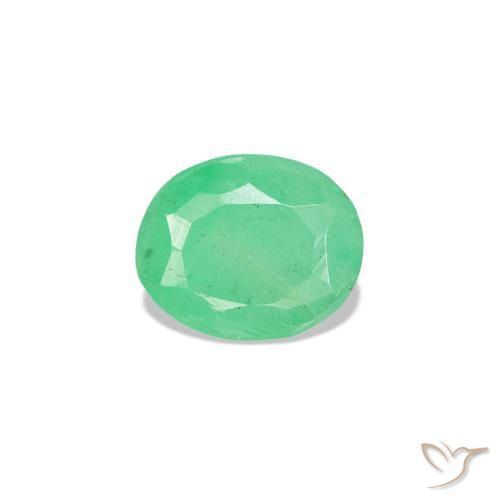 Esmeralda verde de 0,32 ct, ovalado, VS-SI