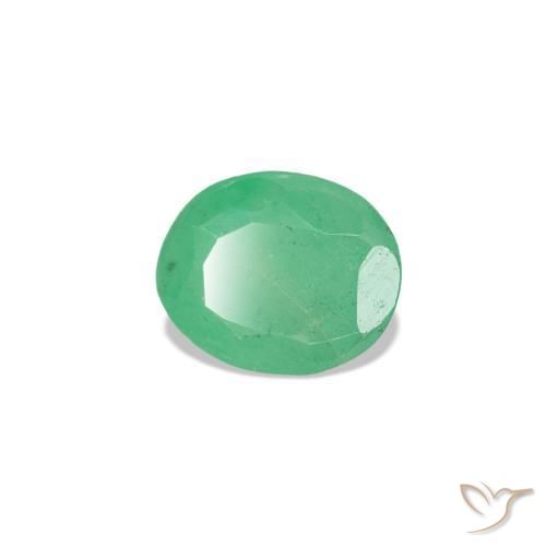 Esmeralda verde natural de 0,32 ct, corte óvalo, VS-SI