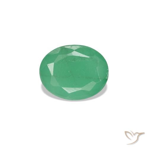 Esmeralda verde natural de 0,32 ct, corte óvalo, SI