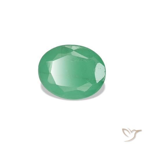 Esmeralda verde natural de 0,32 ct, corte óvalo, SI