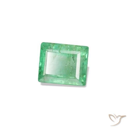 Esmeralda verde natural de 0,15 ct, baguette, SI
