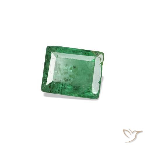 Esmeralda verde natural de 0,16 ct, baguette, SI