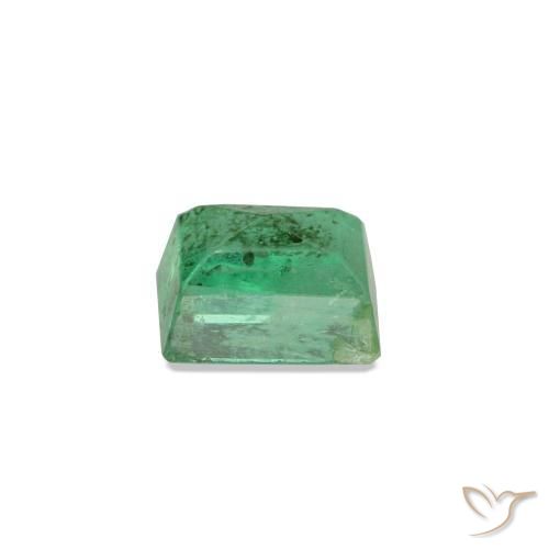 Esmeralda verde natural de 0,16 ct, baguette, SI