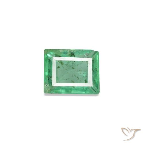 Esmeralda verde natural de 0,15 ct, baguette, SI