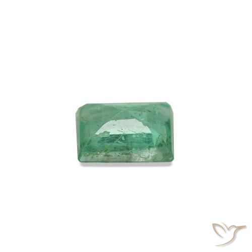 Esmeralda verde natural de 0,15 ct, baguette, SI