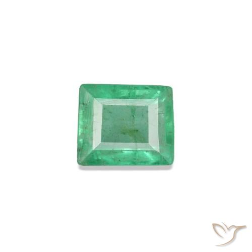 Esmeralda verde natural de 0,11 ct, baguette, SI