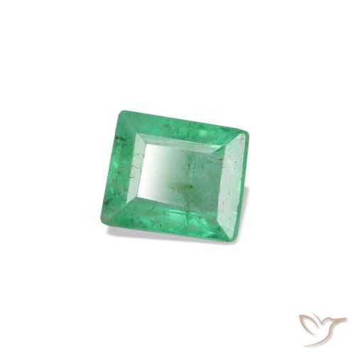 Esmeralda verde natural de 0,11 ct, baguette, SI