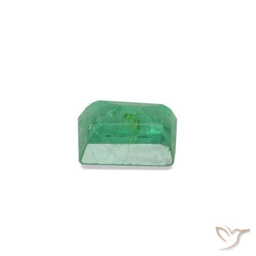 Esmeralda verde natural de 0,11 ct, baguette, SI