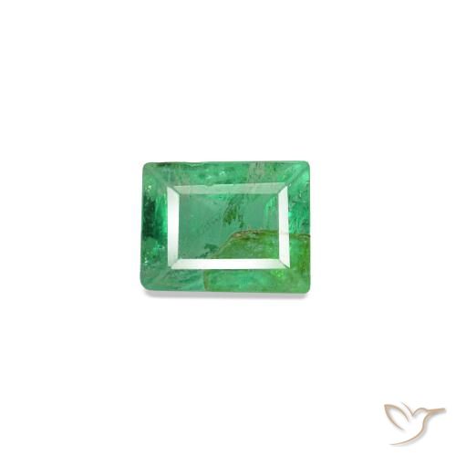 Esmeralda verde natural de 0,13 ct, baguette, SI