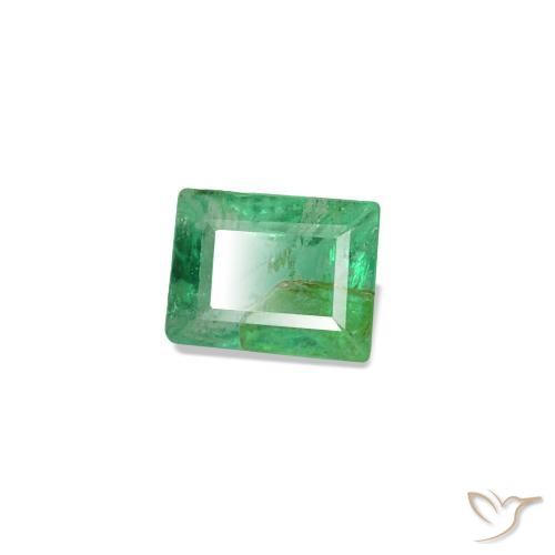 Esmeralda verde natural de 0,13 ct, baguette, SI