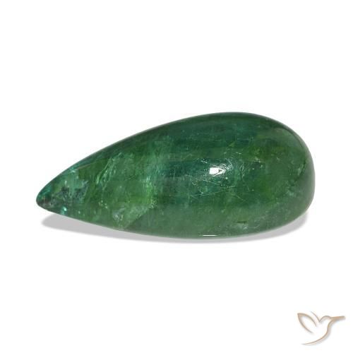 Esmeralda Verde medio natural de 9.82 ct, En forma de pera, Transparente