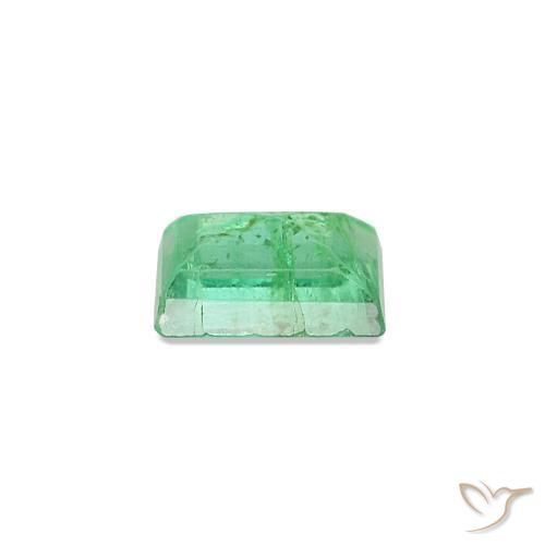 Esmeralda Verde eléctrico natural de 0.15 ct, Corte Baguette, VS-SI