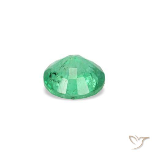 Esmeralda verde natural de 0,16 ct, corte redondo, SI