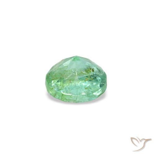 Esmeralda verde natural de 0,18 ct, corte redondo, VS-SI